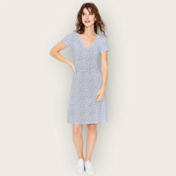 ⭐ Boden Penelope Cotton Modal Jersey Dot Print Dress Size 12R - Picture 1 of 15
